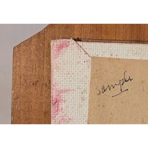 Painted Wooden Frame Folk Art Tree Tire Swing Sample Plaque Winter Lonely Vtg - Picture 13 of 16